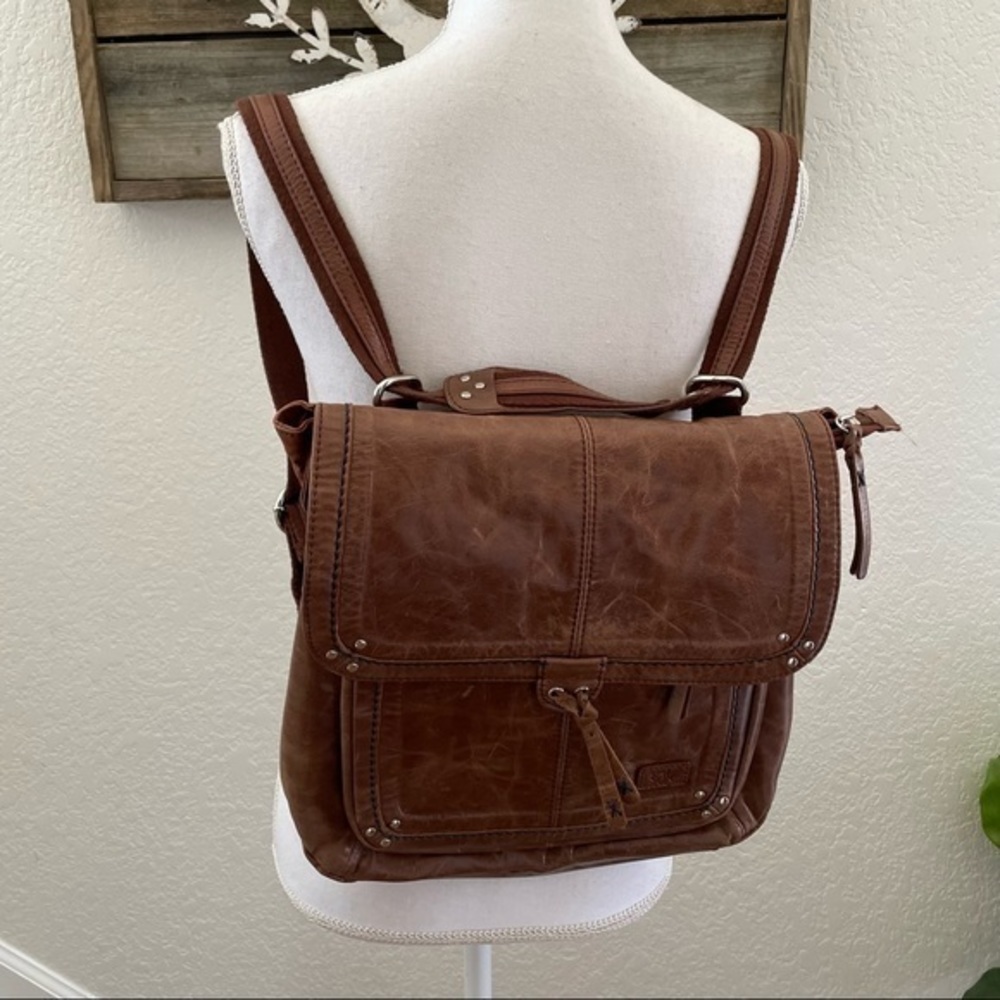 The Sak Ventura brown leather backpack purse